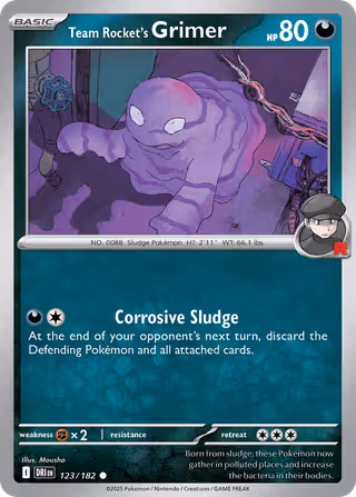 Team Rocket's Grimer 123/182 Pokemon card