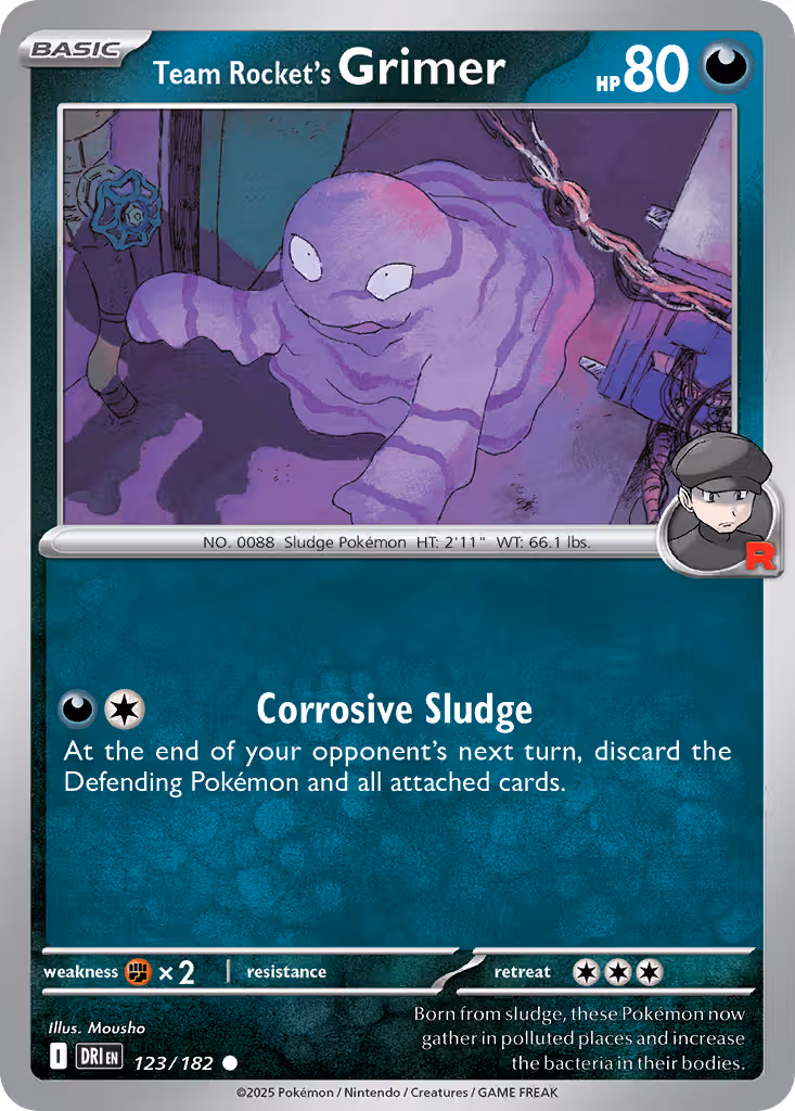 Team Rocket's Grimer 123/182 Pokemon card