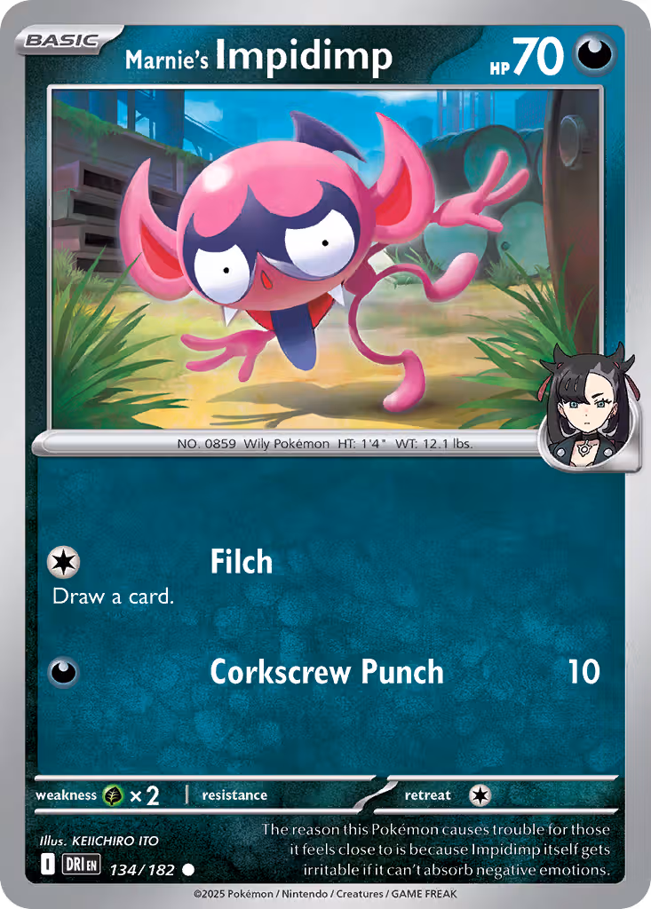 Marnie's Impidimp 134/182 Pokemon card