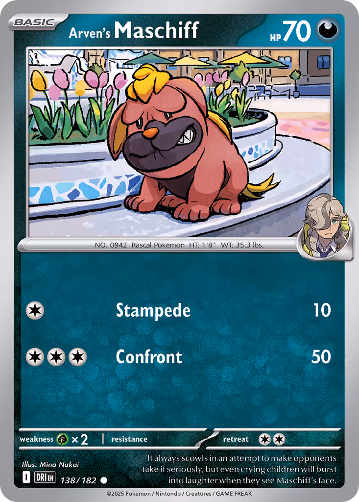 Arven's Maschiff 138/182 Pokemon card