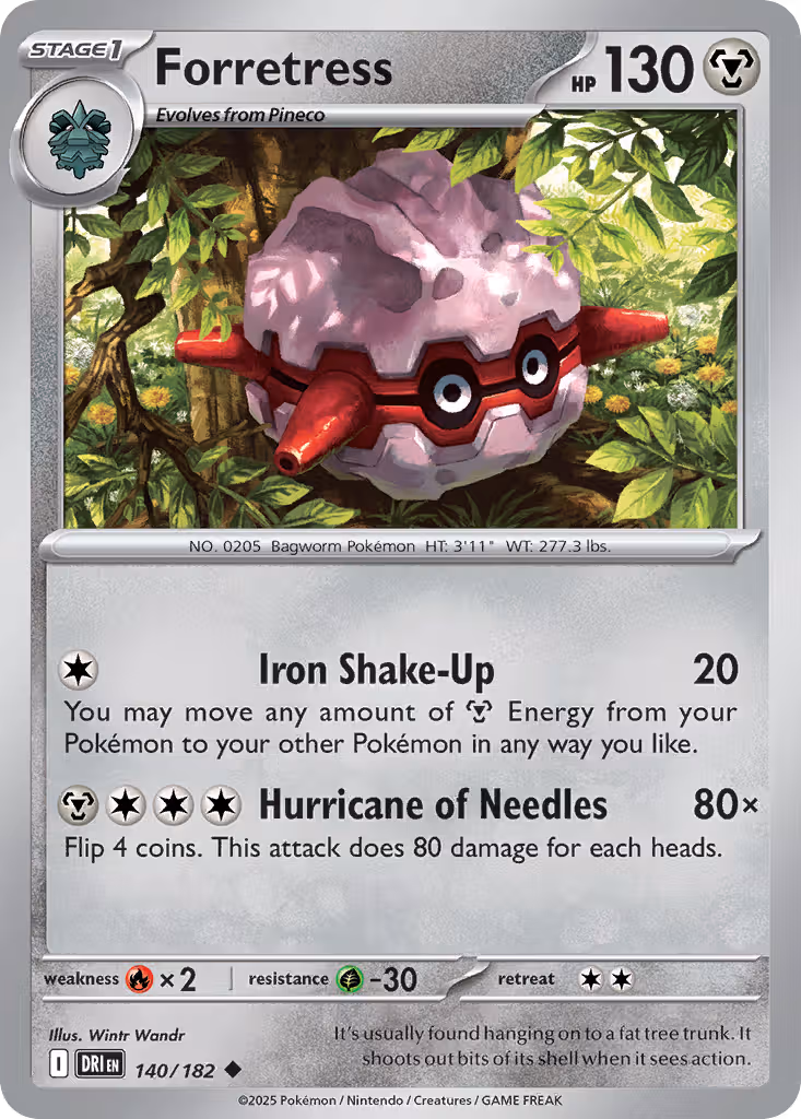 Forretress 140/182 Pokemon card