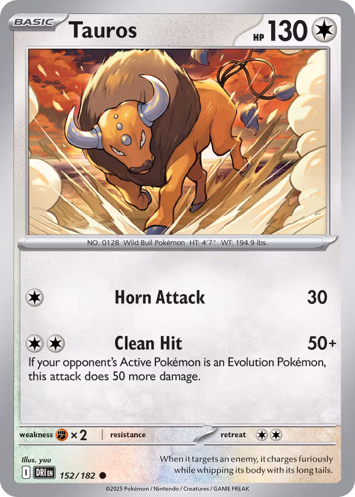 Tauros 152/182 Pokemon card