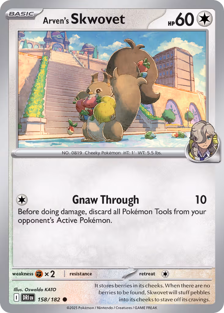 Arven's Skwovet 158/182 Pokemon card