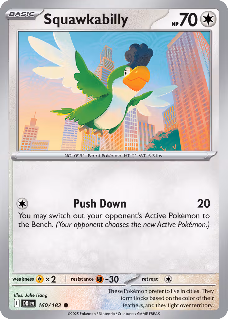 Squawkabilly 160/182 Pokemon card