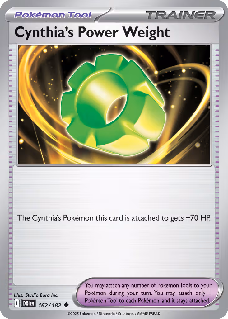 Cynthia's Power Weight 162/182 Pokemon card