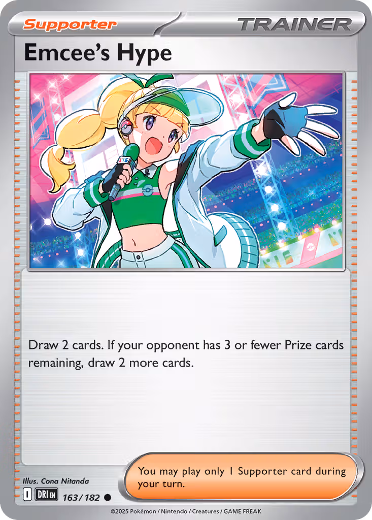 Emcee's Hype 163/182 Pokemon card