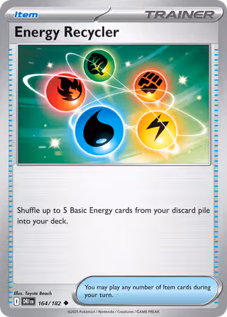Energy Recycler 164/182 Pokemon card