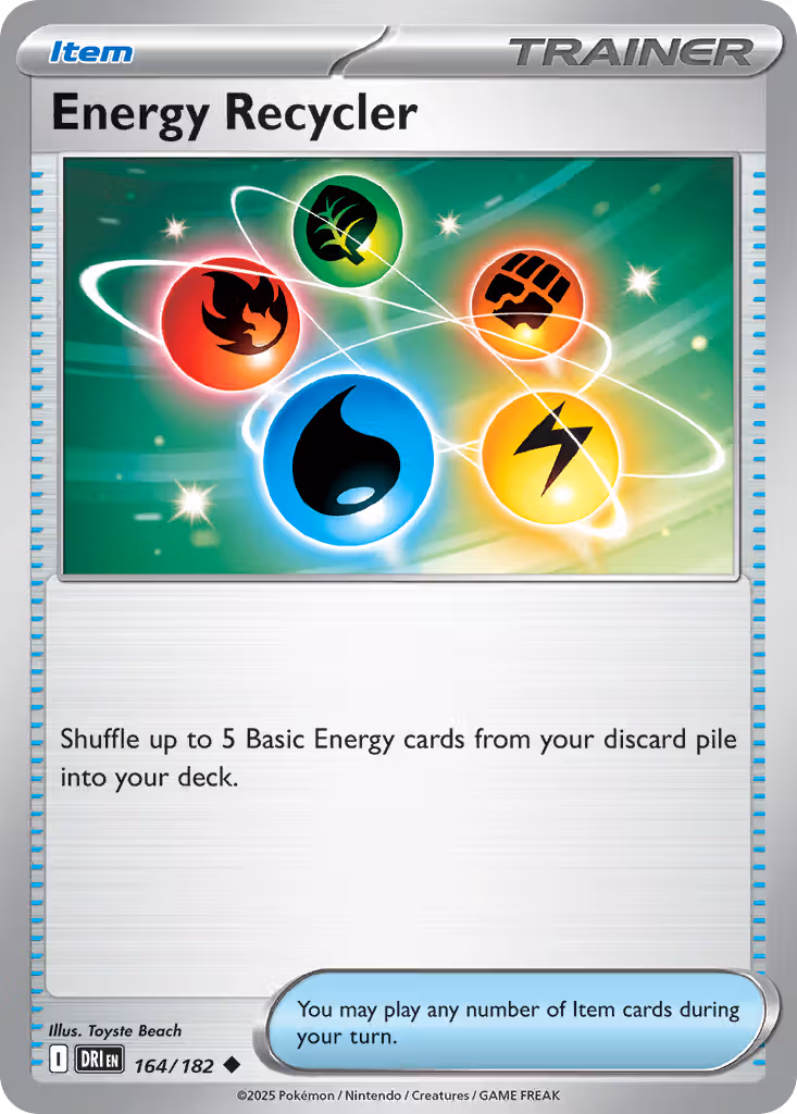 Energy Recycler 164/182 Pokemon card