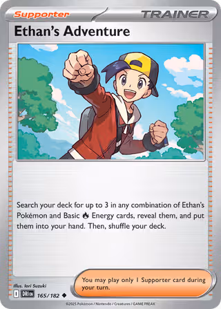 Ethan's Adventure 165/182 Pokemon card