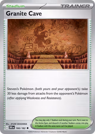 Granite Cave 166/182 Pokemon card