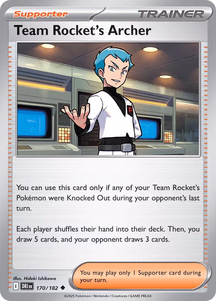 Team Rocket's Archer 170/182 Pokemon card