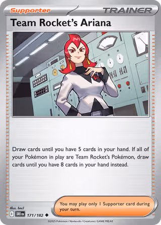 Team Rocket's Ariana 171/182 Pokemon card