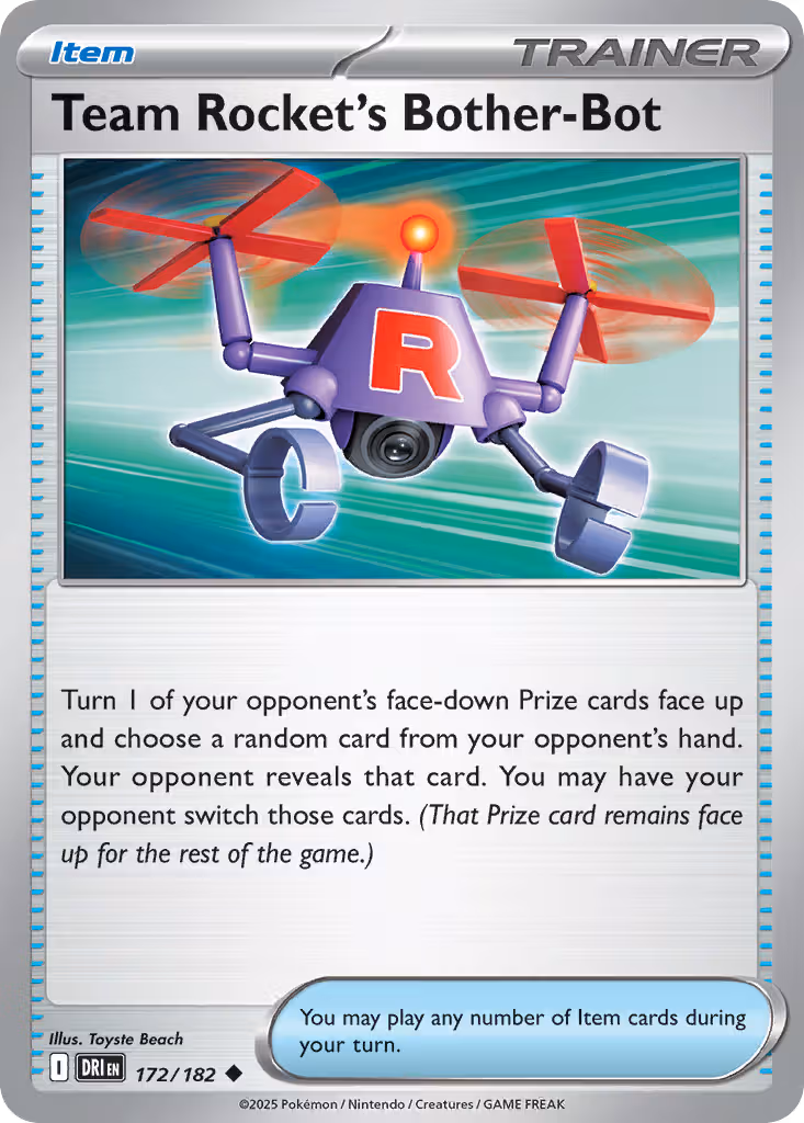 Team Rocket's Bother-Bot 172/182 Pokemon card