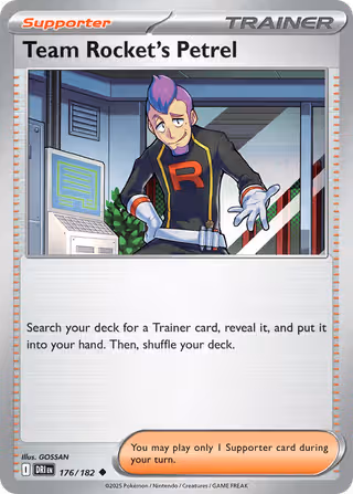 Team Rocket's Petrel 176/182 Pokemon card