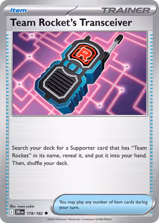 Team Rocket's Transceiver 178/182 Pokemon card