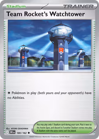 Team Rocket's Watchtower 180/182 Pokemon card