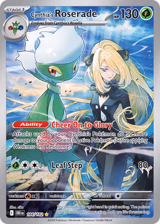 Cynthia's Roserade 184/182 Pokemon card