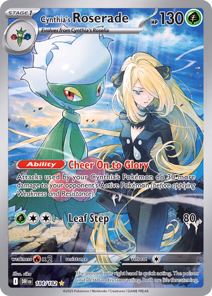 Cynthia's Roserade 184/182 Pokemon card