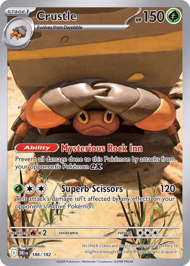 Crustle 186/182 Pokemon card