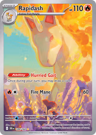 Rapidash 189/182 Pokemon card