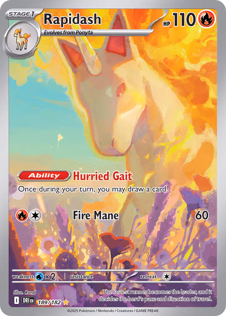 Rapidash 189/182 Pokemon card