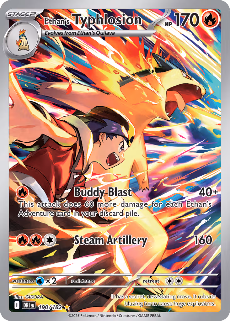 Ethan's Typhlosion 190/182 Pokemon card