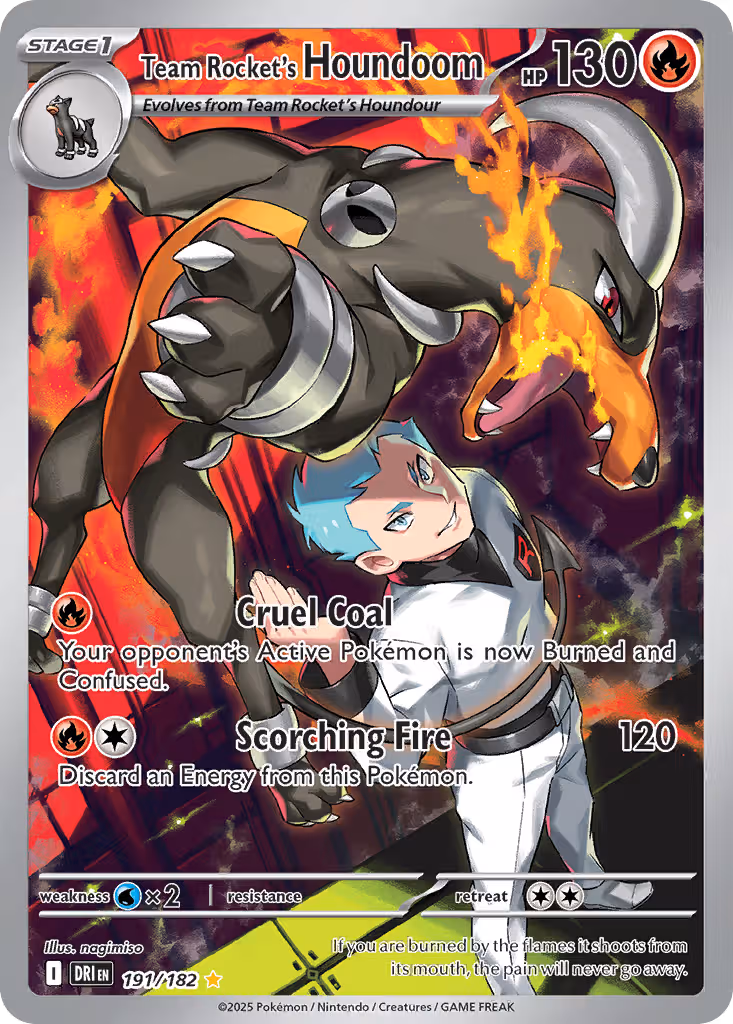 Team Rocket's Houndoom 191/182 Pokemon card