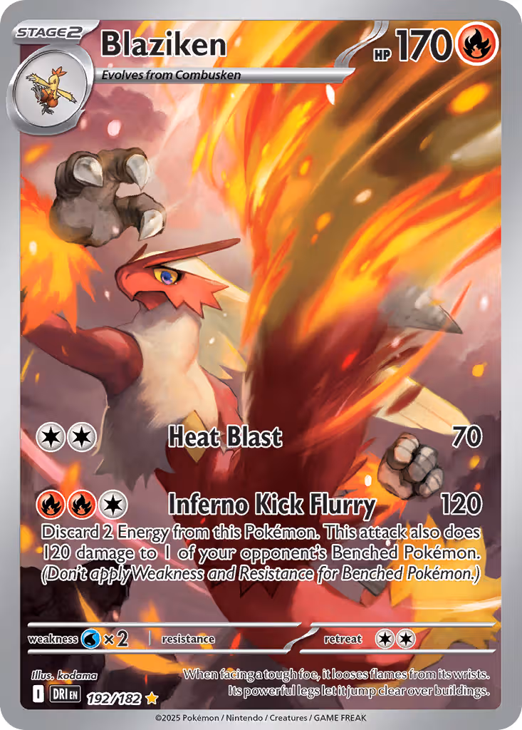Blaziken 192/182 Pokemon card
