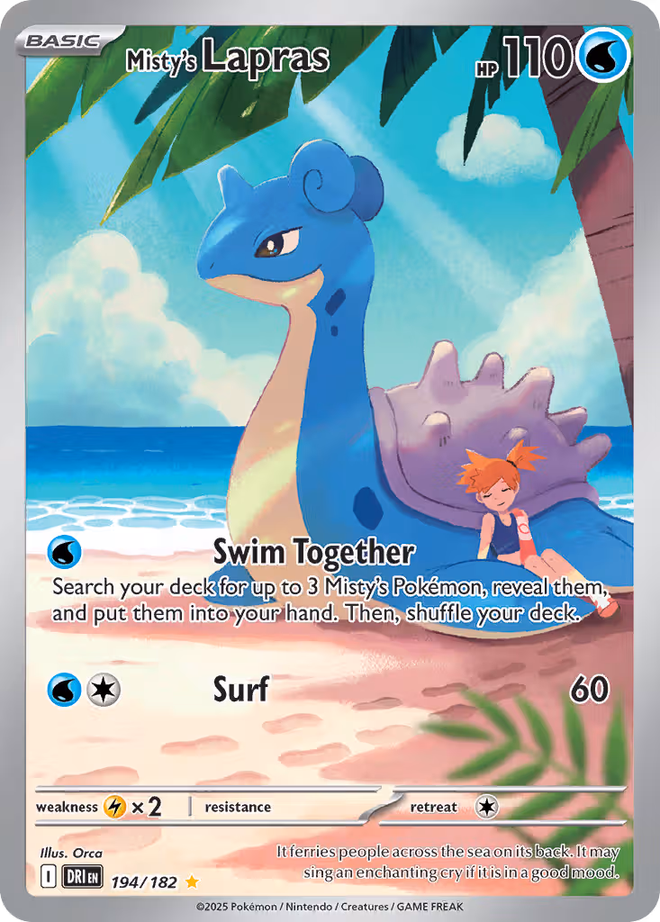 Misty's Lapras 194/182 Pokemon card
