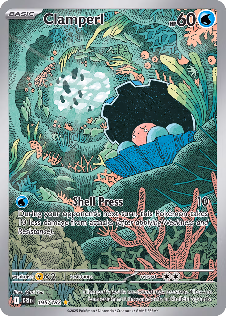 Clamperl 195/182 Pokemon card