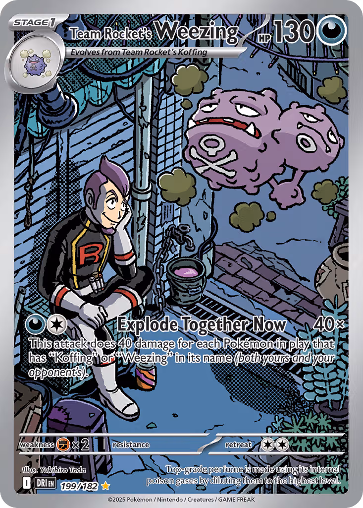 Team Rocket's Weezing 199/182 Pokemon card