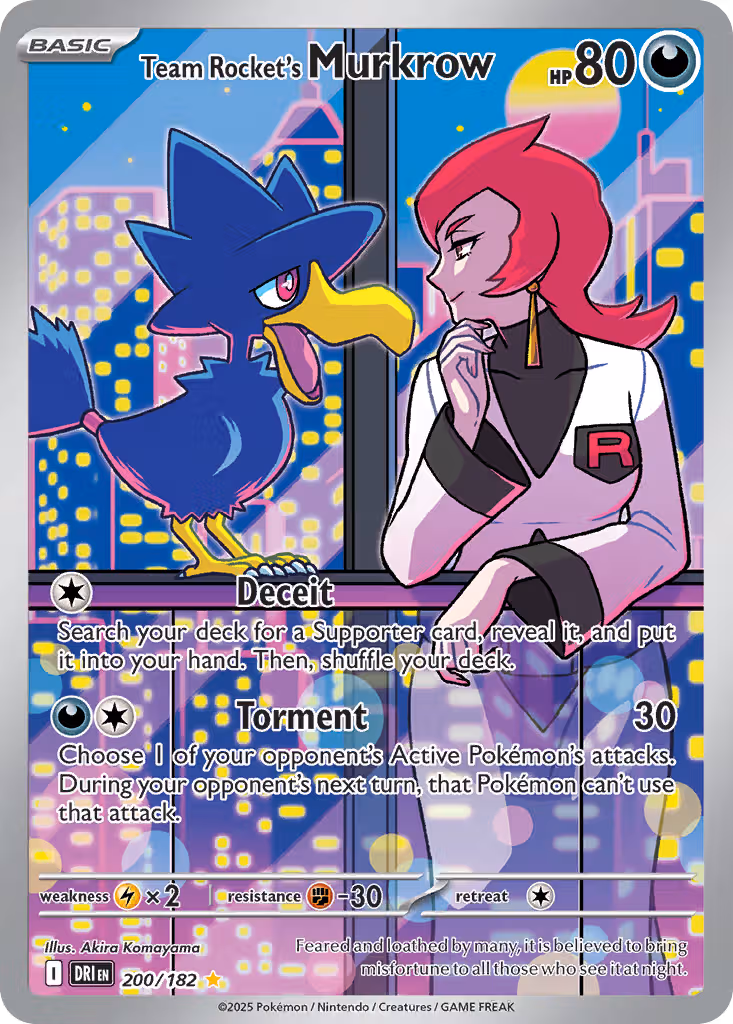 Team Rocket's Murkrow 200/182 Pokemon card
