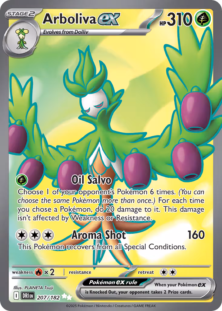 Arboliva ex 207/182 Pokemon card