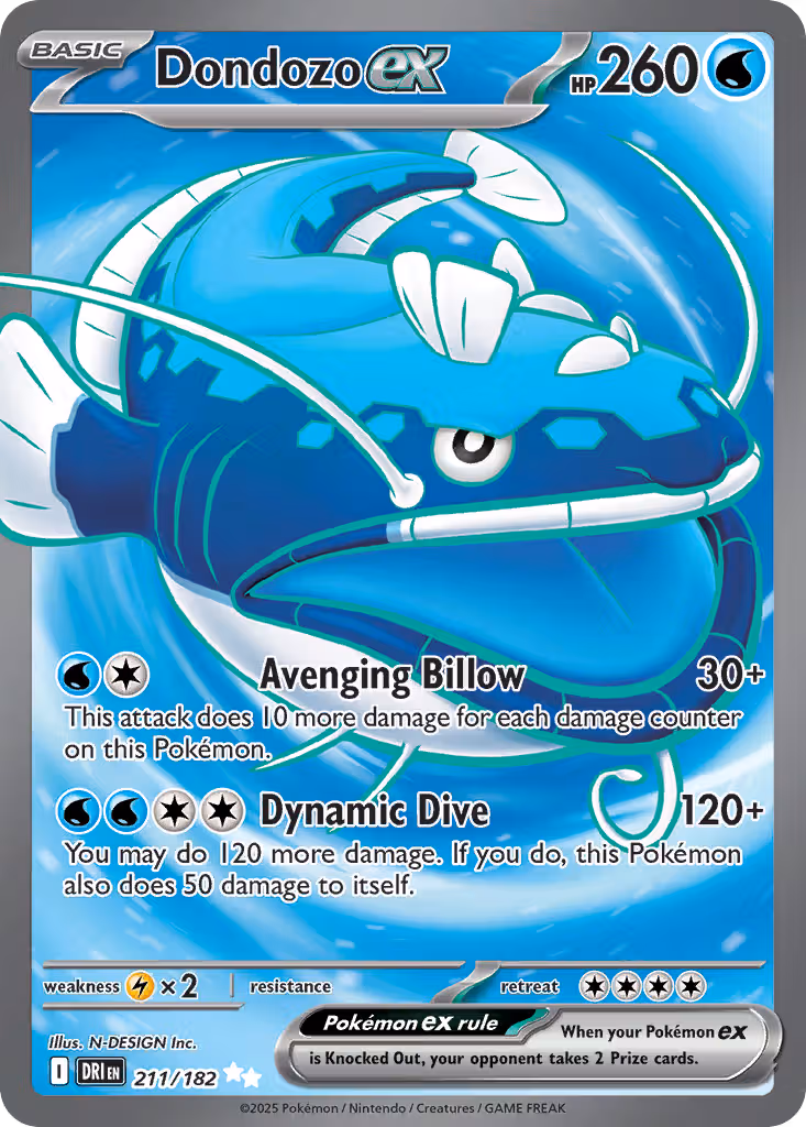 Dondozo ex 211/182 Pokemon card
