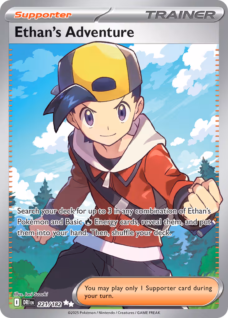 Ethan's Adventure 221/182 Pokemon card