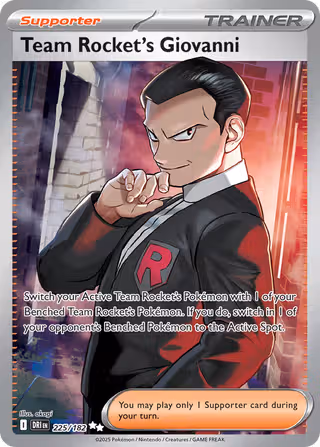 Team Rocket's Giovanni 225/182 Pokemon card