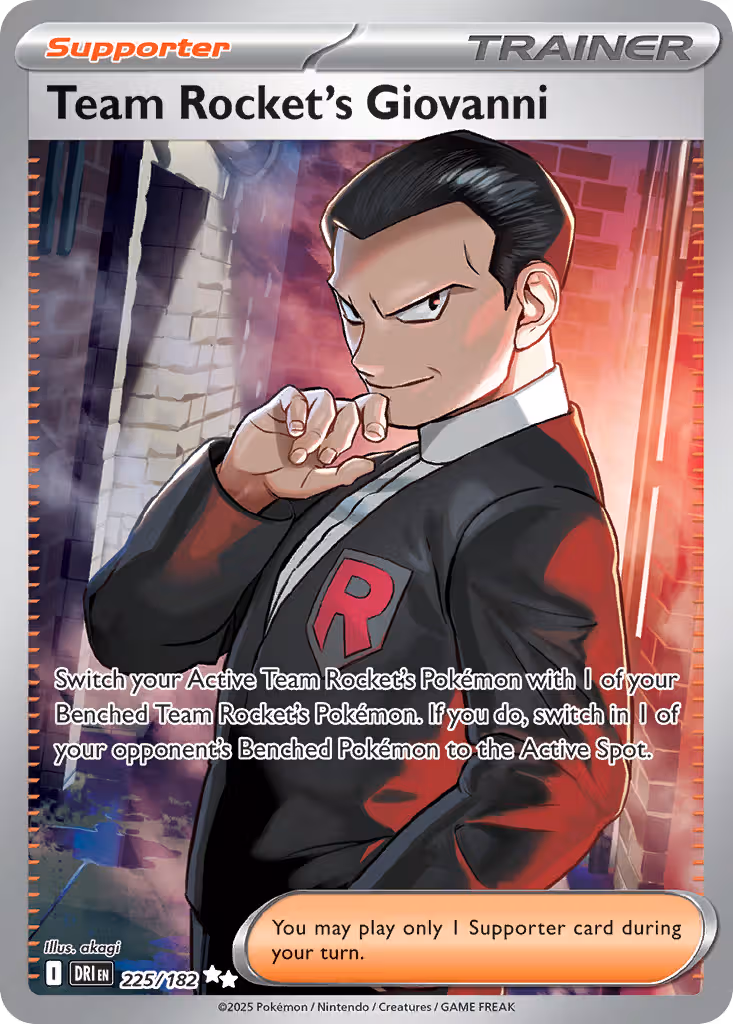Team Rocket's Giovanni 225/182 Pokemon card