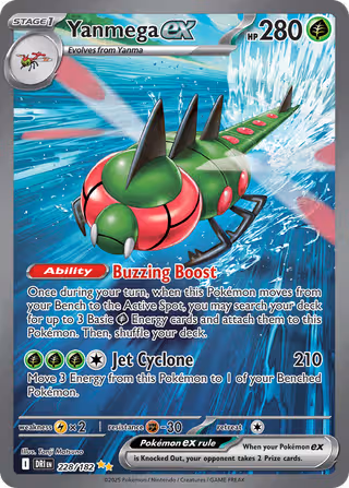 Yanmega ex 228/182 Pokemon card