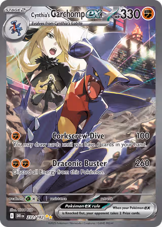 Cynthia's Garchomp ex 232/182 Pokemon card