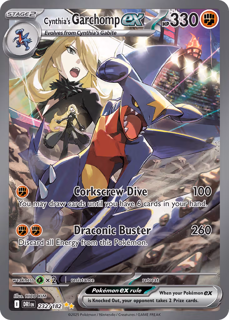Cynthia's Garchomp ex 232/182 Pokemon card