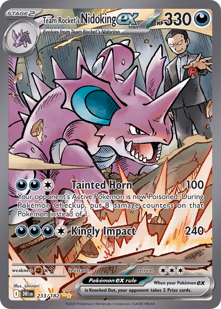 Team Rocket's Nidoking ex 233/182 Pokemon card