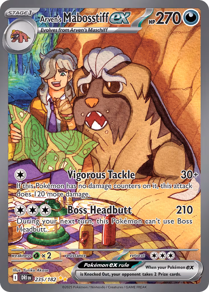Arven's Mabosstiff ex 235/182 Pokemon card