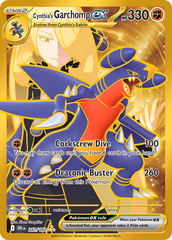 Cynthia's Garchomp ex 241/182 Pokemon card
