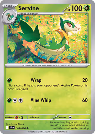 Servine 2/86 Pokemon card