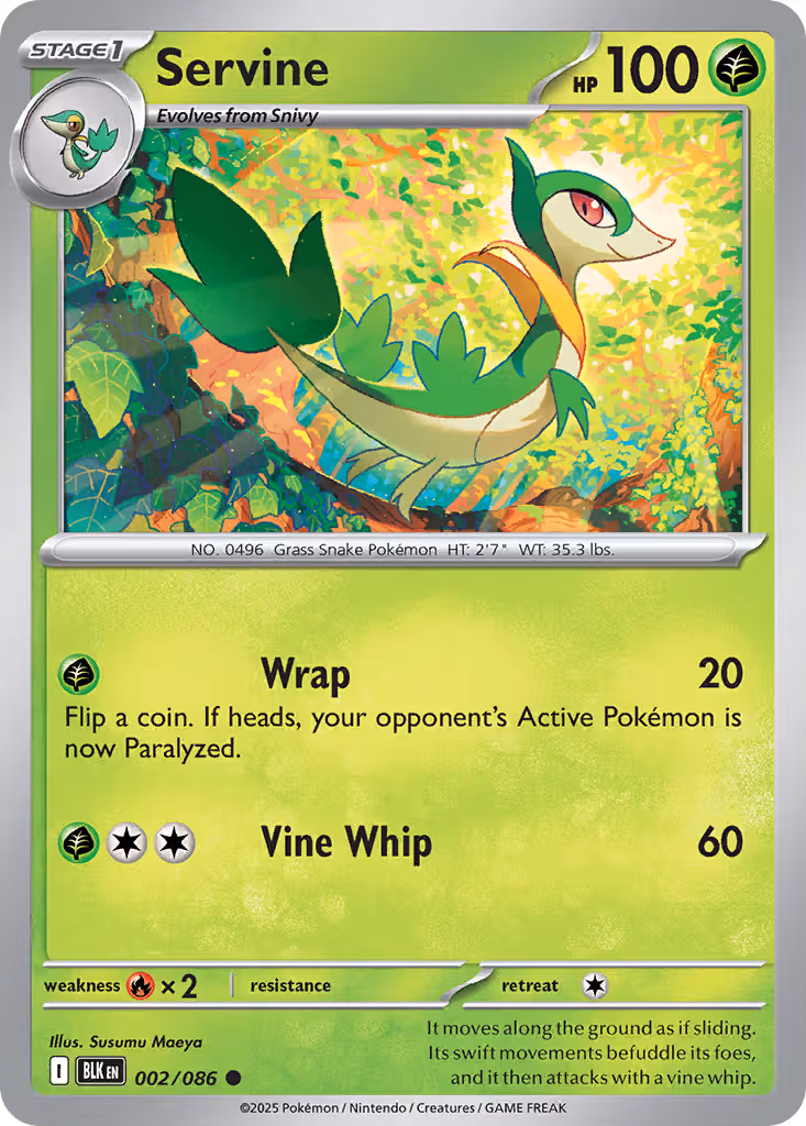 Servine 2/86 Pokemon card