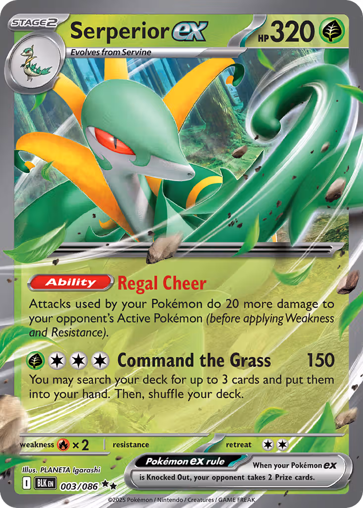 Serperior ex 3/86 Pokemon card