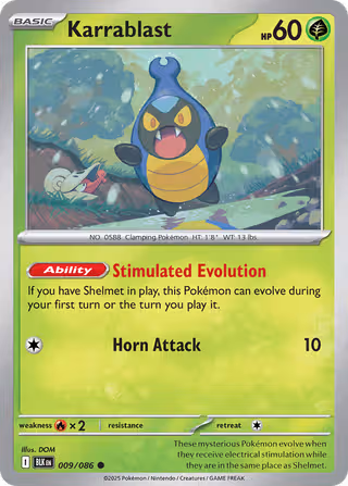 Karrablast 9/86 Pokemon card