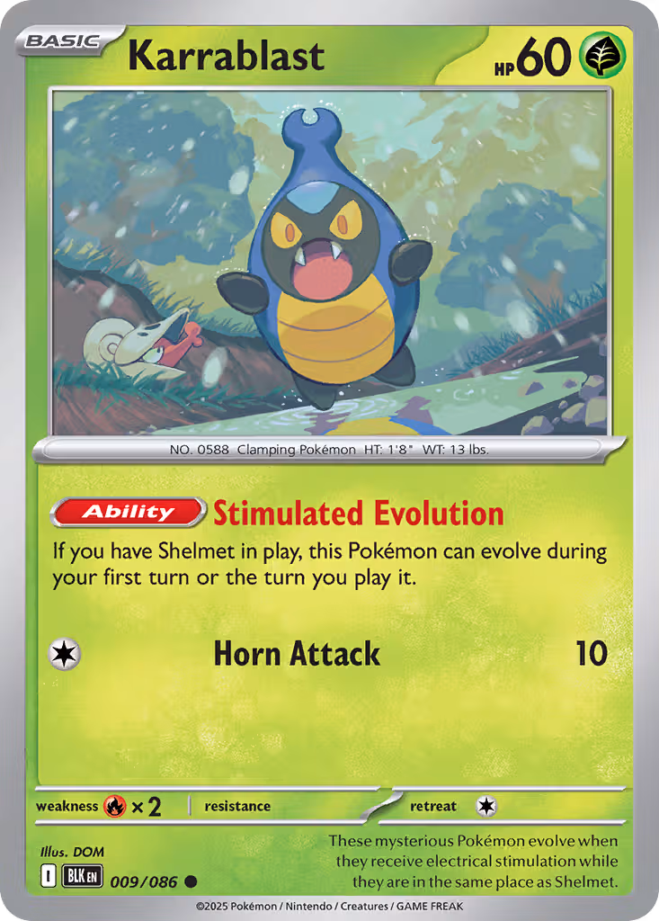 Karrablast 9/86 Pokemon card