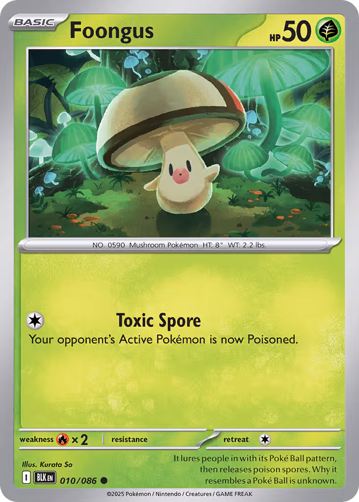 Foongus 10/86 Pokemon card