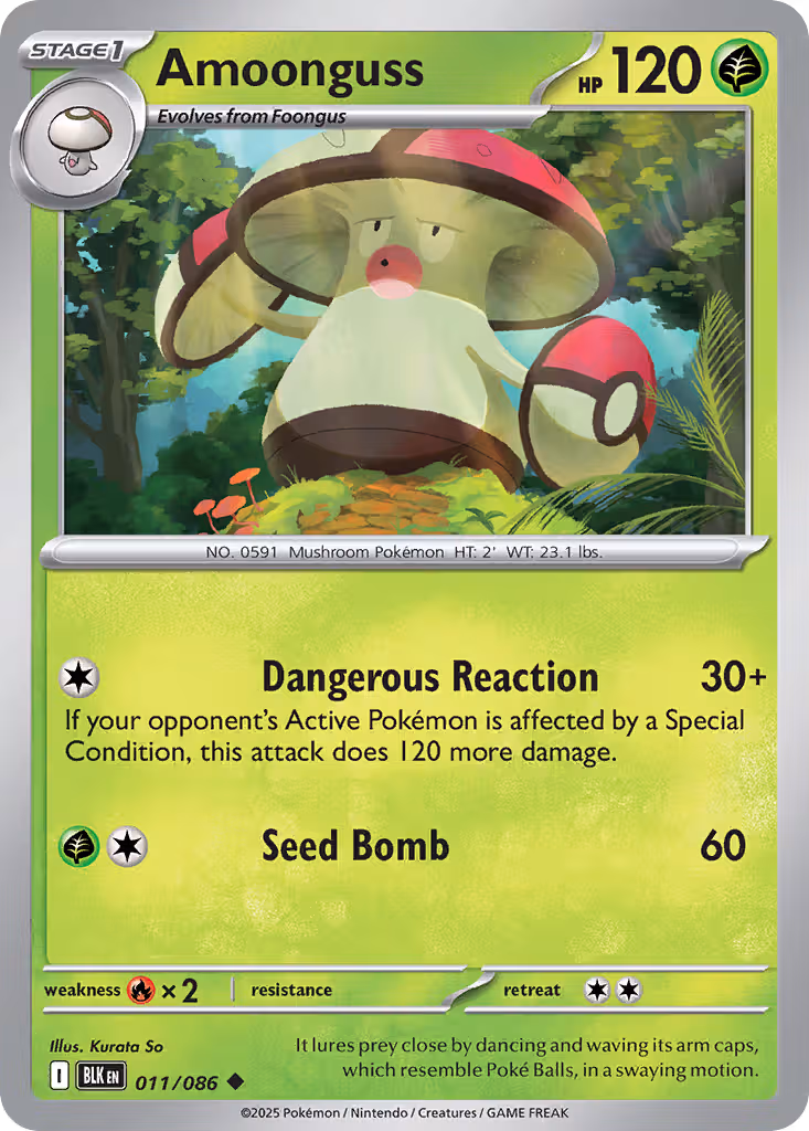 Amoonguss 11/86 Pokemon card